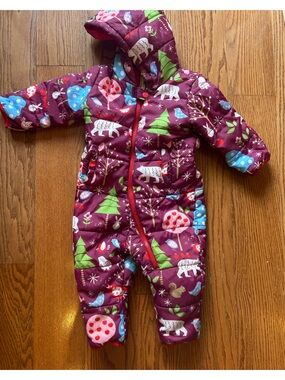 Hatley Maroon/Purple Girls Fall/Winter transitional one piece jacket
